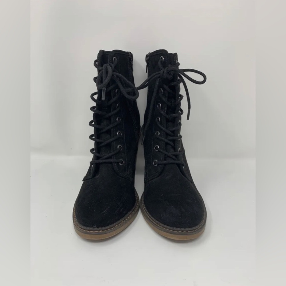 Madden Girl Women’s Suede Black Heels Boots Size 9M - Picture 2 of 9
